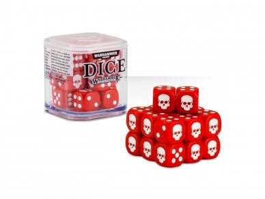 Dice Cube, RED (stalo žaidimų kauliukai, rauduoni), 65-36