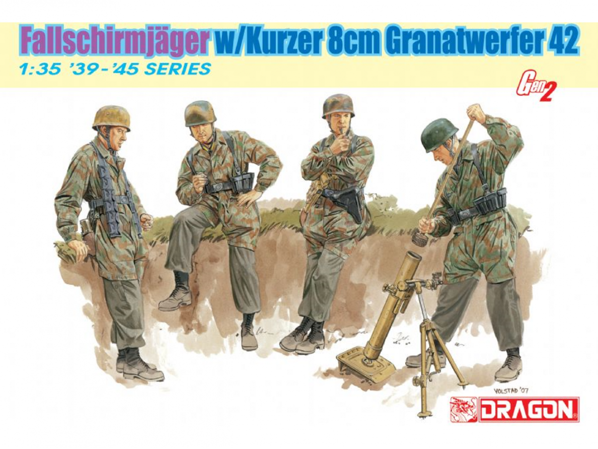 Dragon - Fallschirmjäger w/Kurzer 8cm Granatwerfer42 (Gen2), 1/35, 6373 Dragon - Fallschirmjäger w/Kurzer 8cm Granatwerfer42 (Gen2), 1/35, 6373