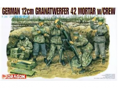 Dragon - German 12cm Granatwerfer 42 Mortar w/Crew, 1/35, 6090
