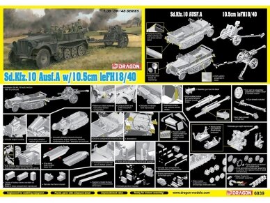 Dragon - Sd.Kfz. 10 Ausf. A w/le.FH.18/40, 1/35, 6939 1