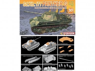 Dragon - Sd.Kfz. 171 Panther G Late Production w/Air Defense Armor, 1/72, 7696 1
