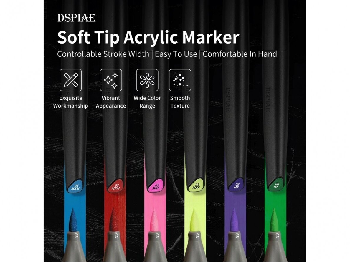 DSPIAE - MKF-01 Water-Based Soft Head Marker Fluorescent Green (Marķieris), MKF-01 1 DSPIAE - MKF-01 Water-Based Soft Head Marker Fluorescent Green (Marķieris), MKF-01 1