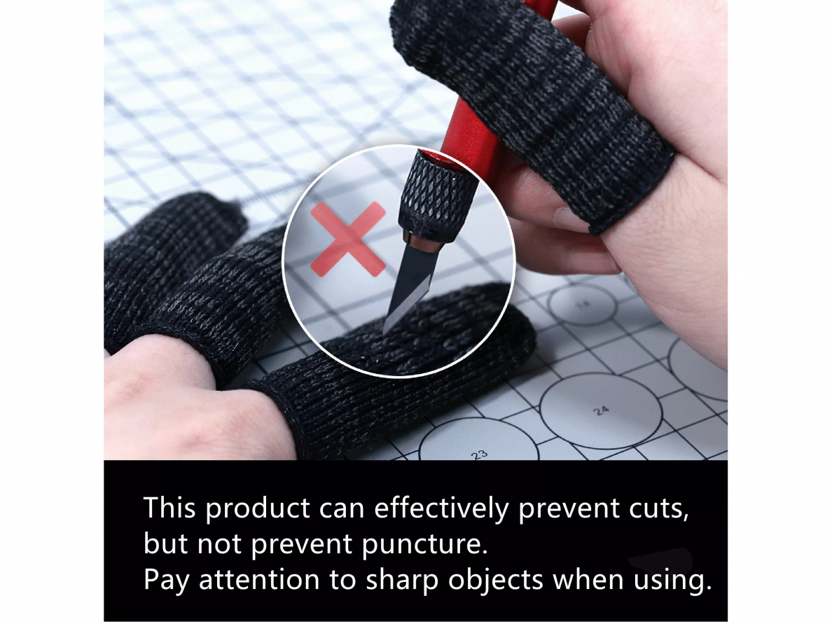 DSPIAE - CF-01 6x HPPE Anti-cut Finger Cots, DS56799 2 DSPIAE - CF-01 6x HPPE Anti-cut Finger Cots, DS56799 2
