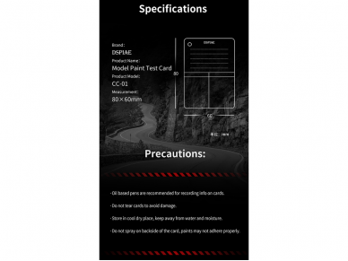 DSPIAE - CC-01 Color Test Card Keychain Model Tool, DS56006 9