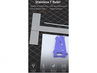 DSPIAE - SST-01 Stainless Steel T-Ruler, DS56008 DSPIAE - SST-01 Stainless Steel T-Ruler, DS56008