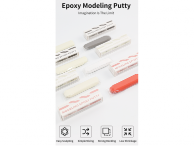 DSPIAE - MEP-03 Modeling epoxy putty, color gray (Epoksidinis glaistas), DS56078 1