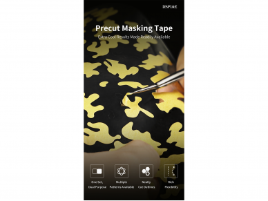 DSPIAE - PMT-SP Precut Masking Tape - Squiggle Pattern (Išpjaustyta maskavimo juosta "kamufliažas"), DS56188 1