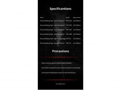 DSPIAE - PMT-SP Precut Masking Tape - Squiggle Pattern (Išpjaustyta maskavimo juosta "kamufliažas"), DS56188 8