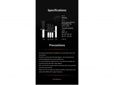 DSPIAE - SF-16 Irregular Glass Mirror Polishing File (Надфиль), DS56829 2