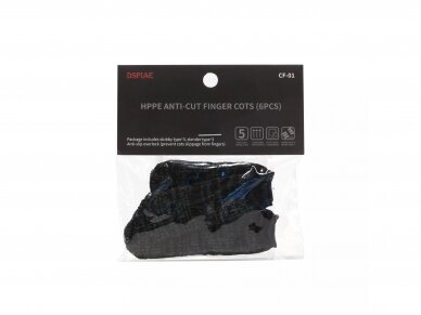 DSPIAE - CF-01 6x HPPE Anti-cut Finger Cots, DS56799 DSPIAE - CF-01 6x HPPE Anti-cut Finger Cots, DS56799