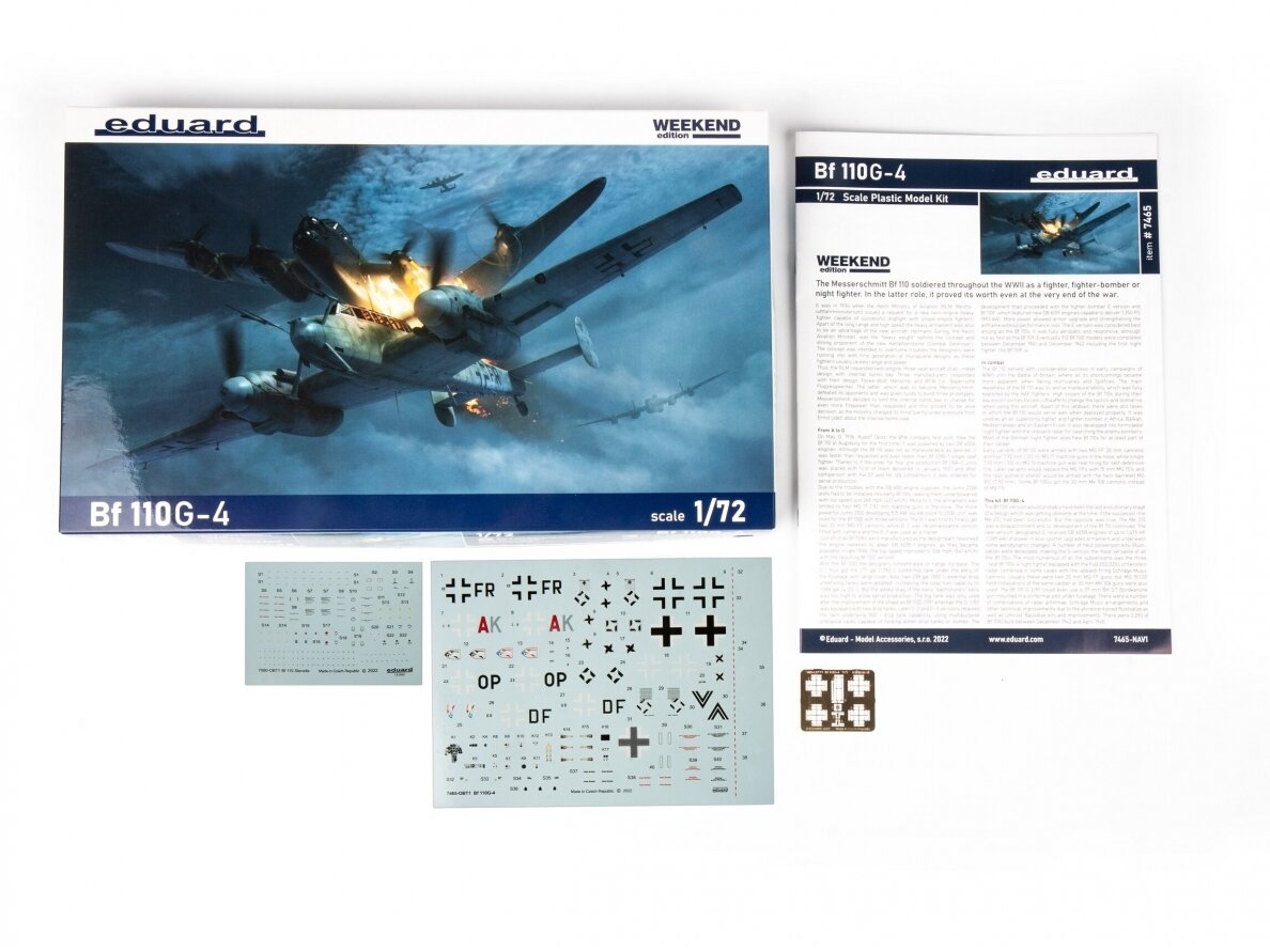 Eduard - Messerschmitt Bf 110G-4 Weekend Edition, 1/72, 7465 1 Eduard - Messerschmitt Bf 110G-4 Weekend Edition, 1/72, 7465 1