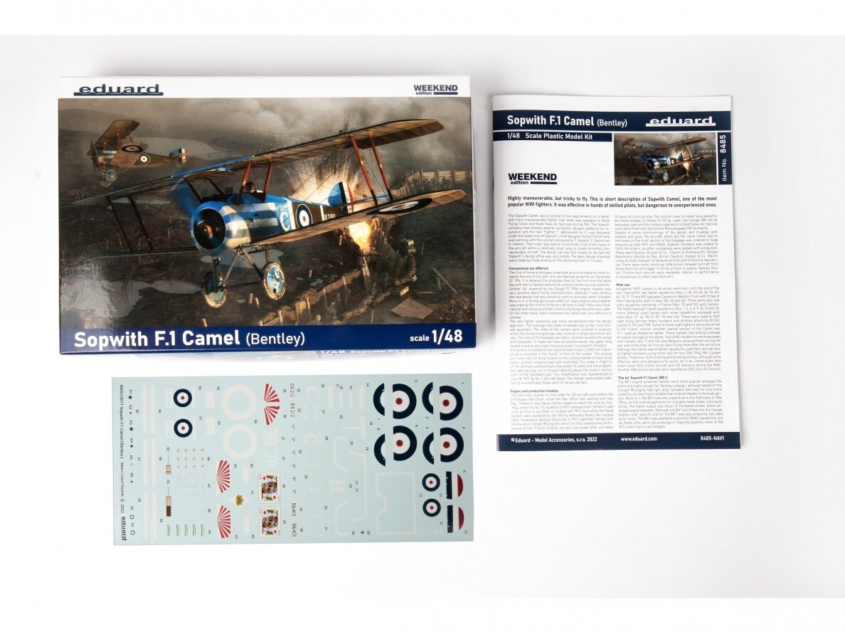 Eduard - Sopwith F.1 Camel (Bentley) Weekend edition, 1/48, 8485 2 Eduard - Sopwith F.1 Camel (Bentley) Weekend edition, 1/48, 8485 2