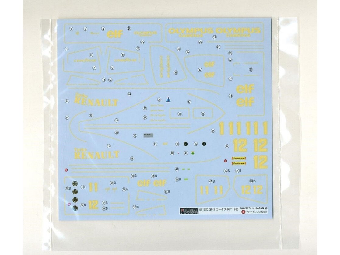 Fujimi - Team Lotus 97T Renault 1985, 1/20, 09195 6 Fujimi - Team Lotus 97T Renault 1985, 1/20, 09195 6