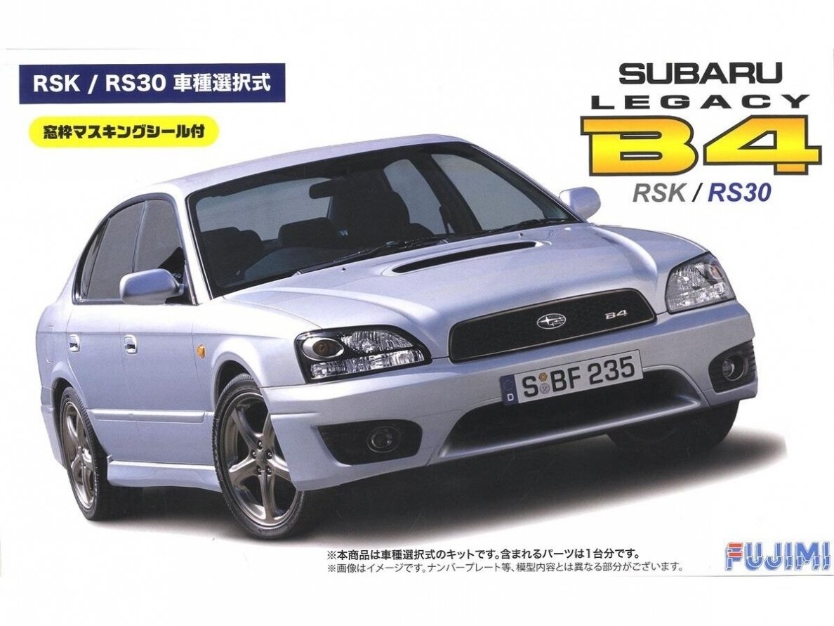 Fujimi - Subaru Legacy B4 RSK/RS30 with Window Frame Masking Stickers, 1/24, 03932 Fujimi - Subaru Legacy B4 RSK/RS30 with Window Frame Masking Stickers, 1/24, 03932