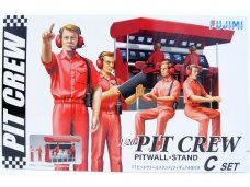 Fujimi - Garage & Tools Series Pit Crew C set: Pitwall Stand w/four figures, 1/20, 11658