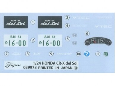 Fujimi - Honda CR-X delsol SiR, 1/24, 03997 3
