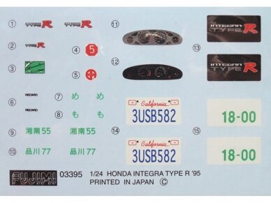 Fujimi - Honda Integra Type R, 1/24, 03821 3 Fujimi - Honda Integra Type R, 1/24, 03821 3