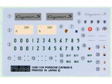 Fujimi - Porsche Cayman / Cayman S with Window Frame Masking Stickers, 1/24, 12622 6