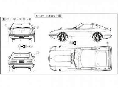 Fujimi - Nissan Fairlady 240ZL, 1/24, 03928 8 Fujimi - Nissan Fairlady 240ZL, 1/24, 03928 8