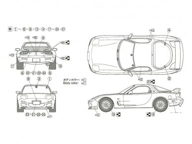 Fujimi - Mazda FD3S New RX-7 Type RZ `2000, 1/24, 03513 4