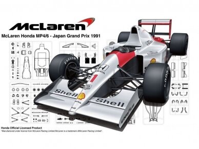 Fujimi - McLaren Honda MP4/6 Japanese GP/San Marino GP/Brazilian GP, 1/20, 09213 Fujimi - McLaren Honda MP4/6 Japanese GP/San Marino GP/Brazilian GP, 1/20, 09213