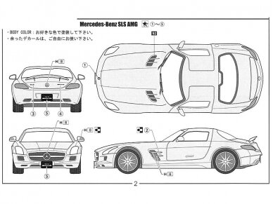 Fujimi - Mercedes-Benz SLS AMG, 1/24, 12392 4 Fujimi - Mercedes-Benz SLS AMG, 1/24, 12392 4