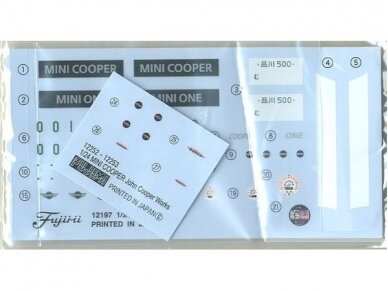 Fujimi - Mini Cooper S with John Cooper Works Kits, 1/24, 12253 3 Fujimi - Mini Cooper S with John Cooper Works Kits, 1/24, 12253 3