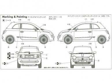 Fujimi - Fiat 500, 1/24, 12362 8