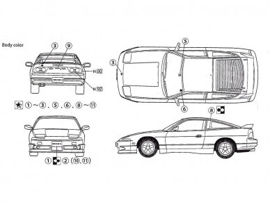 Fujimi - Nissan 180SX RPS13 Type X 1996, 1/24, 03855 5 Fujimi - Nissan 180SX RPS13 Type X 1996, 1/24, 03855 5