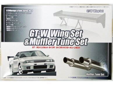 Fujimi - Garage & Tools Series GT-W Wing Set & Muffler Tune Set, 1/24, 11112 Fujimi - Garage & Tools Series GT-W Wing Set & Muffler Tune Set, 1/24, 11112