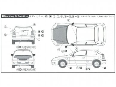 Fujimi - Spoon Honda Civic Type R (EK9), 1/24, 04635 6 Fujimi - Spoon Honda Civic Type R (EK9), 1/24, 04635 6