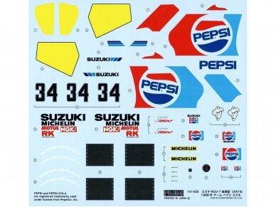 Fujimi - Suzuki RGV-Γ (XR74) 1988 Team Pepsi/Suzuki #34 Kevin Schwantz, 1/12, 14143 5