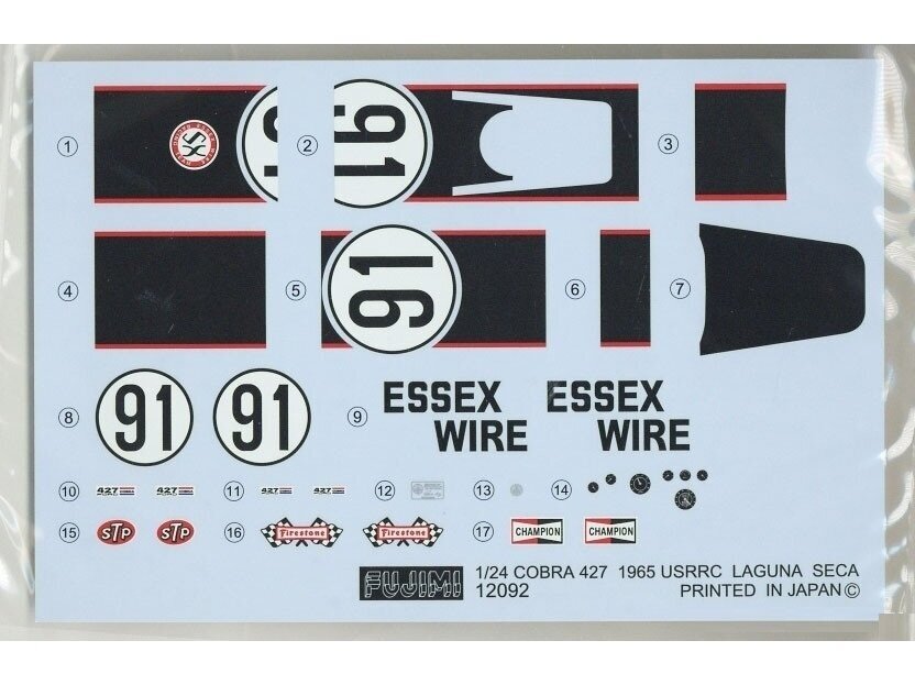 Fujimi - Shelby Cobra 427 S/C Racing Version 1965 USRRC Laguna Seca, 1/24, 12092 3