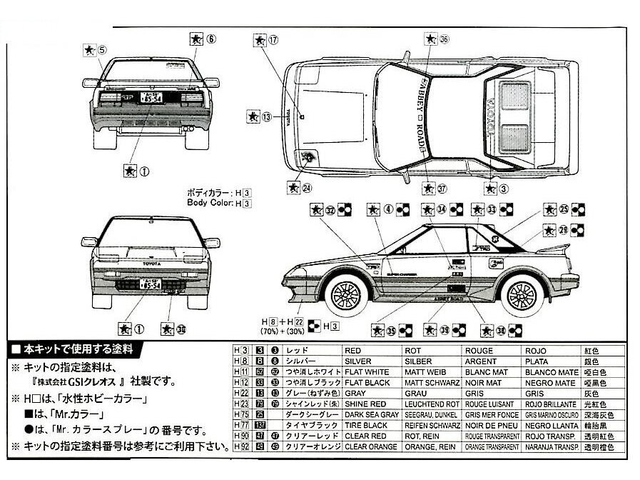 Fujimi - Toyota MR2 AW11, 1/24, 04628 5 Fujimi - Toyota MR2 AW11, 1/24, 04628 5