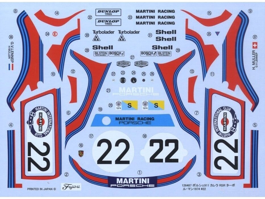 Fujimi - Porsche 911 Carrera RSR Turbo Le Mans 1974 #22, 1/24, 12648 5 Fujimi - Porsche 911 Carrera RSR Turbo Le Mans 1974 #22, 1/24, 12648 5