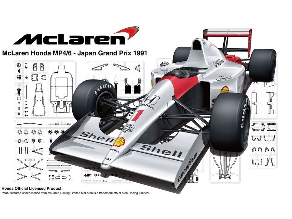 Fujimi - McLaren Honda MP4/6 Japanese GP/San Marino GP/Brazilian GP, 1/20, 09213