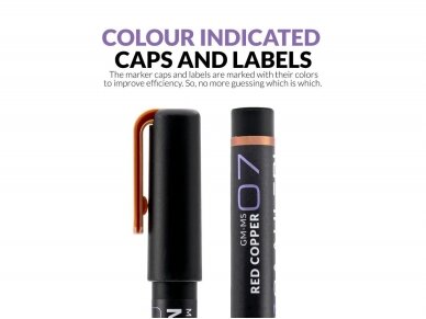 Gaahleri - Metallic Series Markers MS07 Red Copper, GM-MS07 5 Gaahleri - Metallic Series Markers MS07 Red Copper, GM-MS07 5