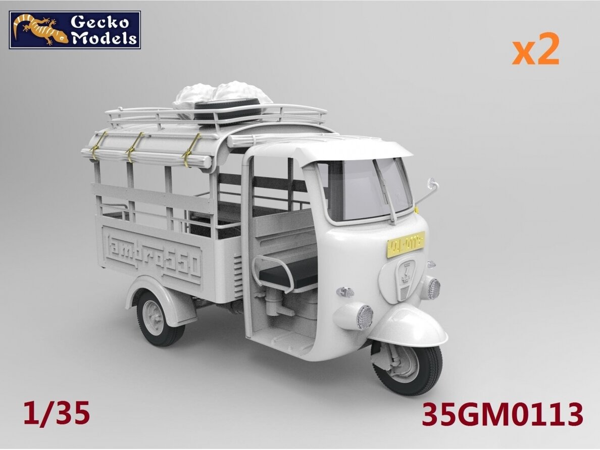 Gecko Models - 60‘~70’s Saigon Shuttle Motor-Tricycle (Lambretta) Depot and a take break drive [2 kits In 1 box], 1/35, 35GM0113 1