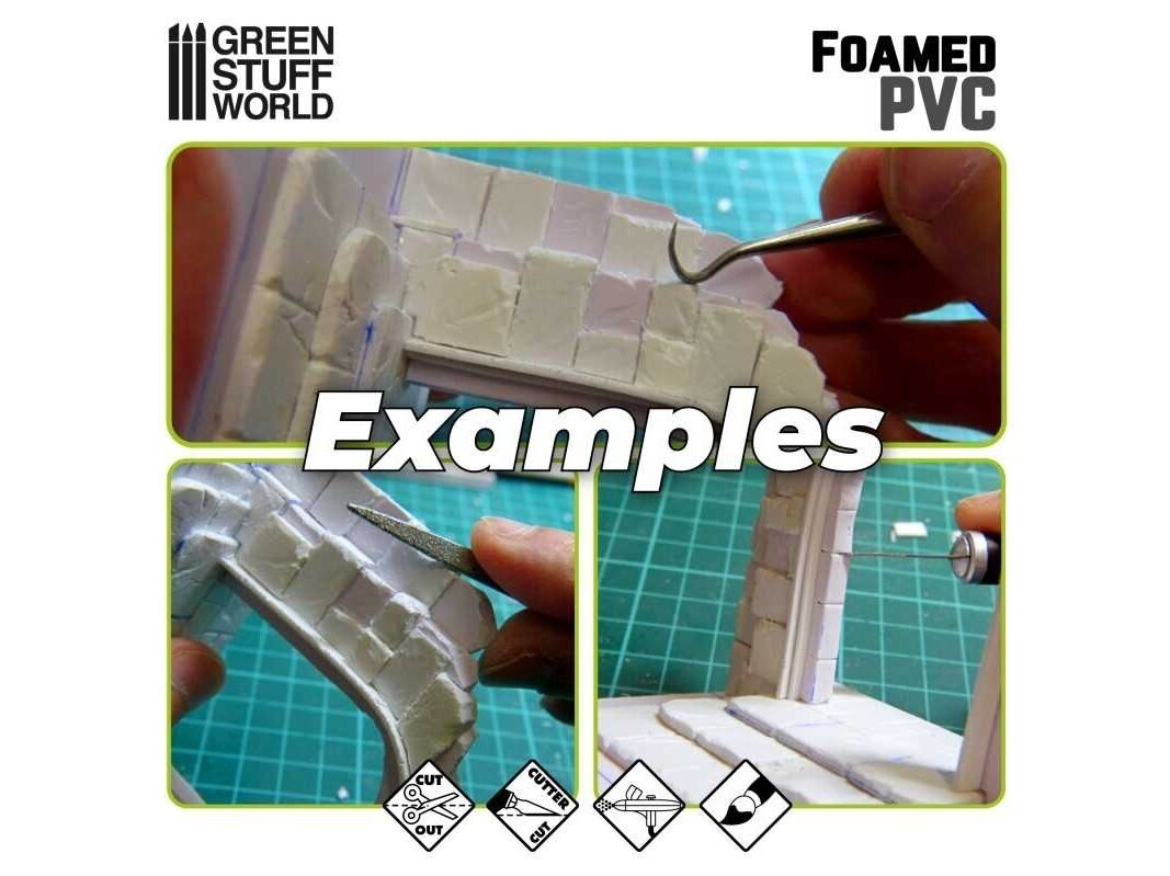 Green stuff world - Foamed PVC 5 mm (Putuplasta PVC loksnes 5 mm), 9307 3 Green stuff world - Foamed PVC 5 mm (Putuplasta PVC loksnes 5 mm), 9307 3