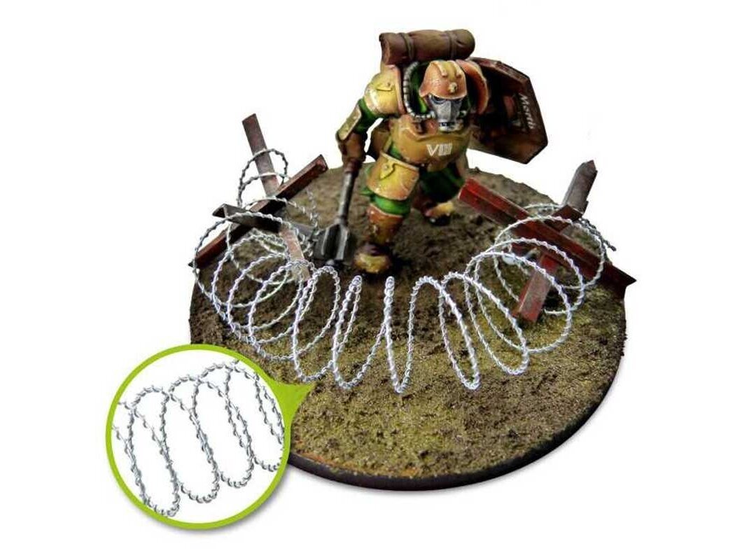 Green stuff world - simulated BARBED WIRE - 1/32-1/35 Military (54mm), 9102 1 Green stuff world - simulated BARBED WIRE - 1/32-1/35 Military (54mm), 9102 1