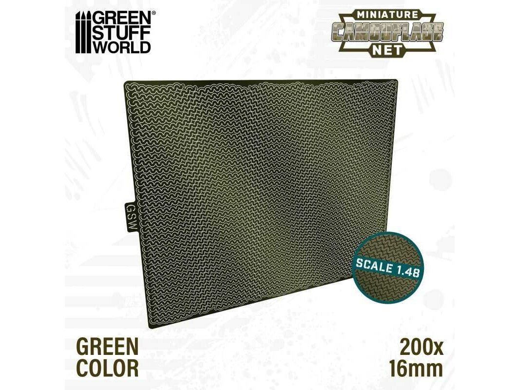 Green stuff world - Miniature Camouflage Nets Green, 1/48, 13511