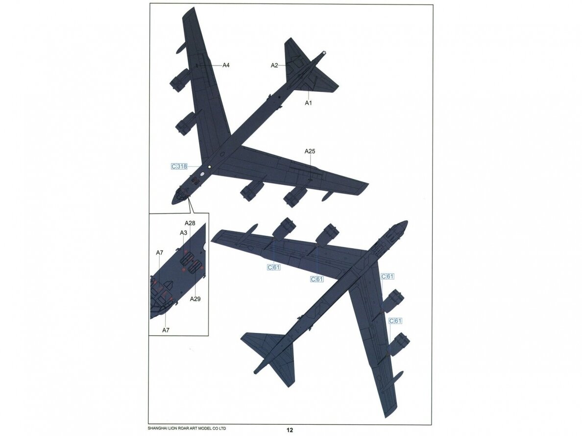 Great Wall Hobby - B-52H Stratofortress Strategic Bomber, 1/144, L1008 6 Great Wall Hobby - B-52H Stratofortress Strategic Bomber, 1/144, L1008 6