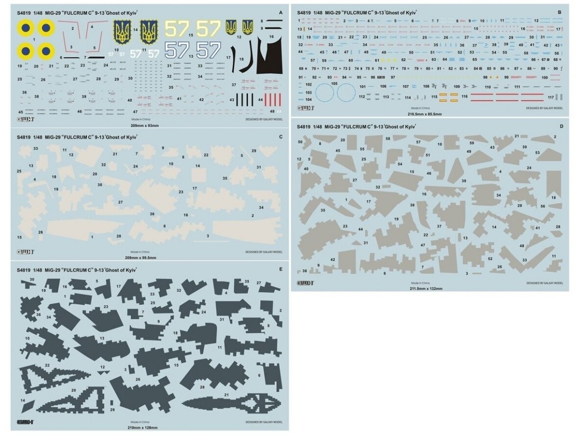 Great Wall Hobby - Ghost of Kyiv MiG-29 9-13 "Fulcrum-C", 1/48, S4819 7 Great Wall Hobby - Ghost of Kyiv MiG-29 9-13 "Fulcrum-C", 1/48, S4819 7