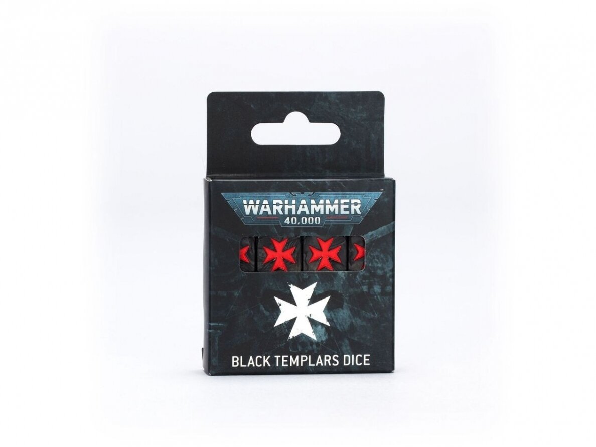 Black Templars dice set (lauamängu täringud), 55-51 Black Templars dice set (lauamängu täringud), 55-51