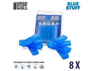 Green stuff world - Blue Stuff Mold 8 bars, 9016 Green stuff world - Blue Stuff Mold 8 bars, 9016