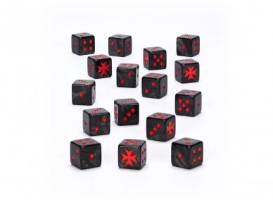 Black Templars dice set (galda spēļu kauliņi), 55-51 1 Black Templars dice set (galda spēļu kauliņi), 55-51 1