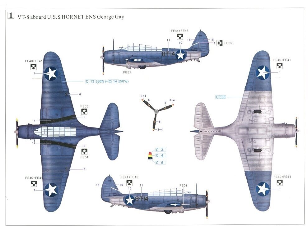 Great Wall Hobby - VT-8 at Midway 1942 Douglas TBD-1 'Devastator', 1/48, L4807 8 Great Wall Hobby - VT-8 at Midway 1942 Douglas TBD-1 'Devastator', 1/48, L4807 8