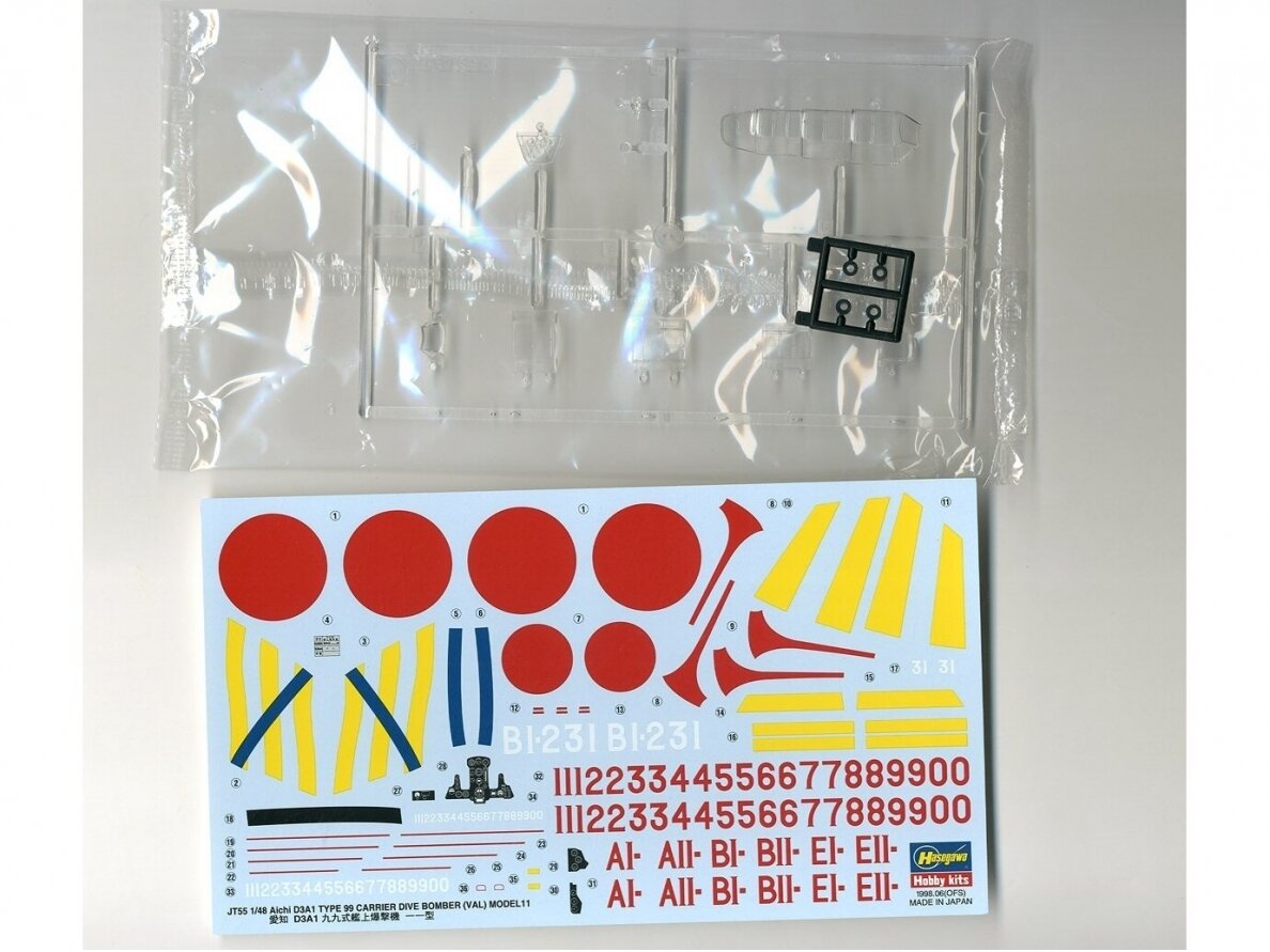 Hasegawa - Aichi D3A1 Type 99 Carrier Dive Bomber (Val) Model 11, 1/48, 09055 3