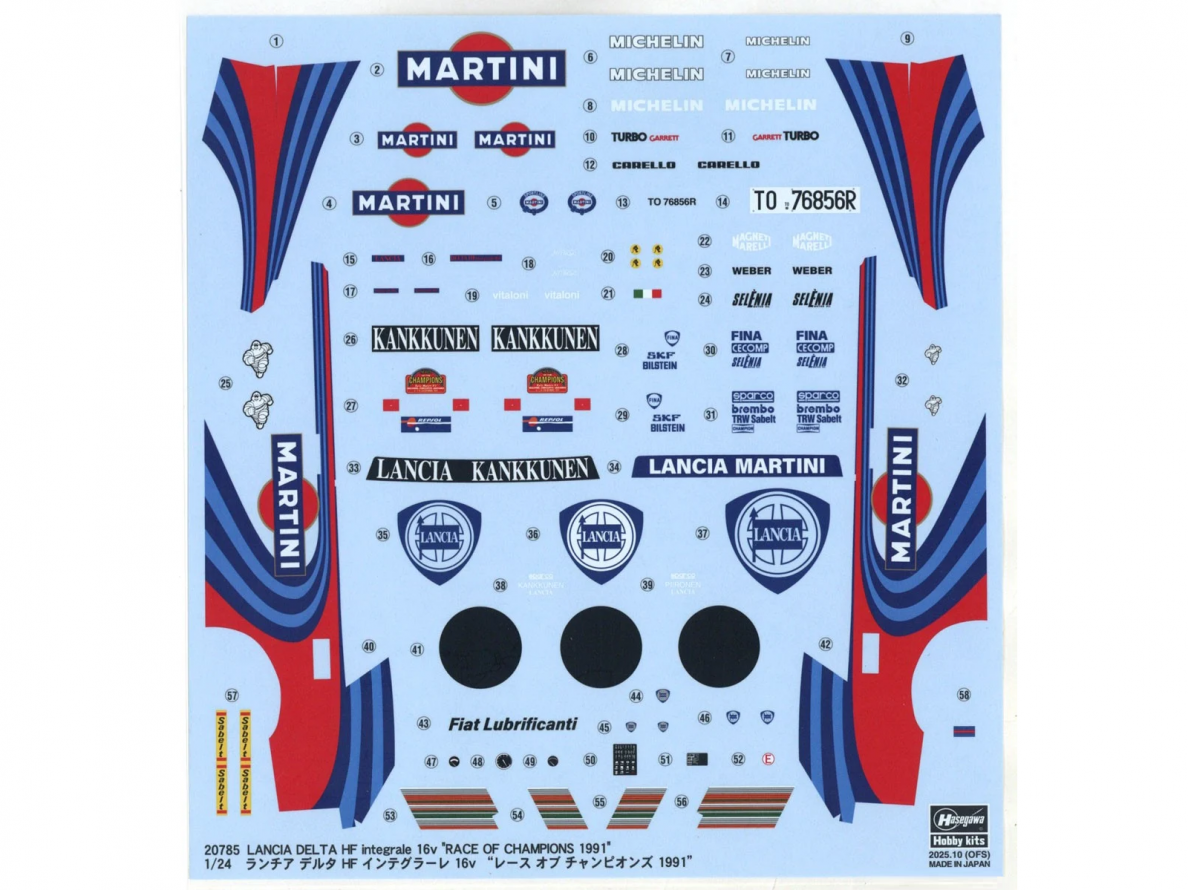 Hasegawa - Lancia Delta HF integrale 16v Race of Champions 1991, 1/24, 20785 4 Hasegawa - Lancia Delta HF integrale 16v Race of Champions 1991, 1/24, 20785 4
