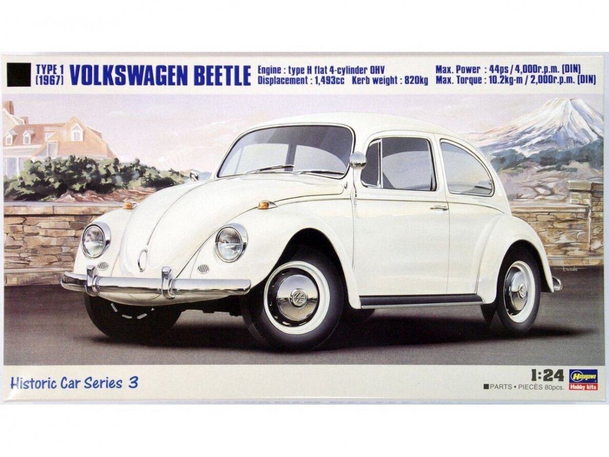 Hasegawa - Type 1 (1967) Volkswagen Beetle, 1/24, 21203 Hasegawa - Type 1 (1967) Volkswagen Beetle, 1/24, 21203